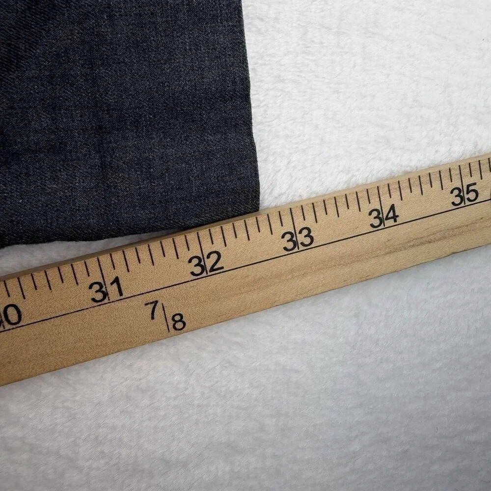 J.CREW 34x34 34 Thompson‎ Bedford Pant Tapered Straight Narrow Gray Cotton Mens